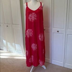 Knox Rose Coral Tie-Dye Maxi Dress